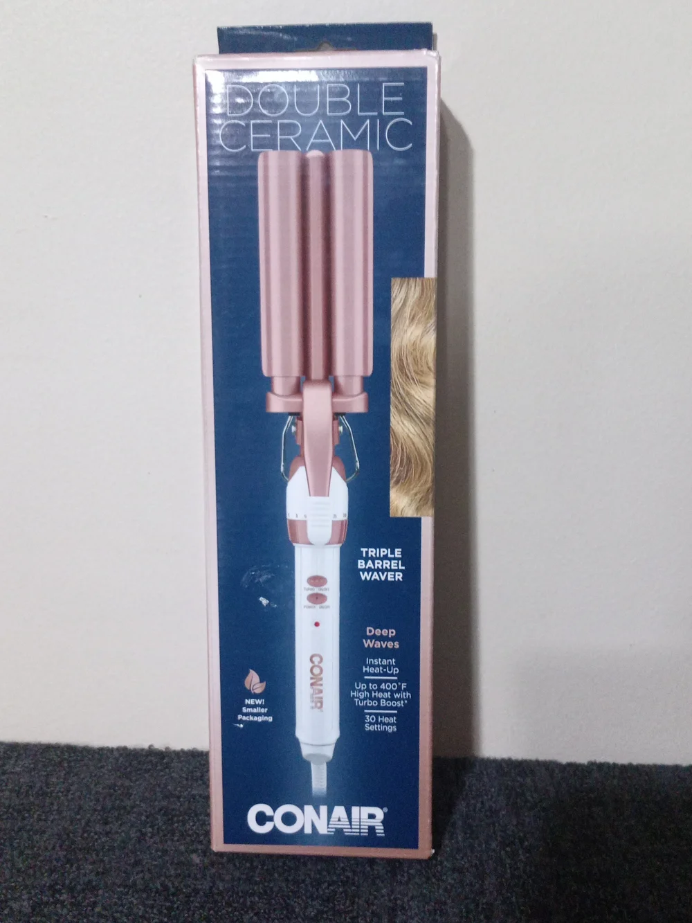 Conair Double Ceramic Triple Barrel Waver - Pink and White